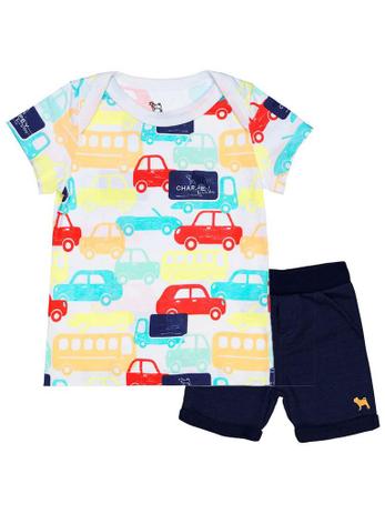 Conjunto Charpey 2 peças Camiseta Malha e Bermuda Sarja Branco Menor preço em Conjunto Charpey 2 peças Camiseta Malha e Bermuda Sarja Branco