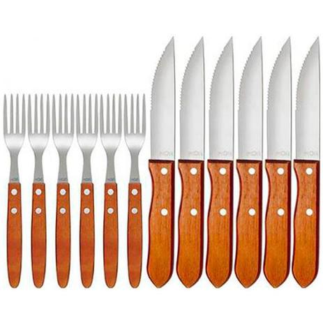 Conjunto Churrasco Mor 3931 Garfo e Faca - 12 Peças Menor preço em Conjunto Churrasco Mor 3931 Garfo e Faca - 12 Peças