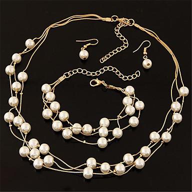 Conjunto ( Colar, Pulseira E Brincos) com pérolas Dourado - LANÇAMENTO - Lifemultiprodutos Menor preço em Conjunto ( Colar, Pulseira E Brincos) com pérolas Dourado - LANÇAMENTO - Lifemultiprodutos