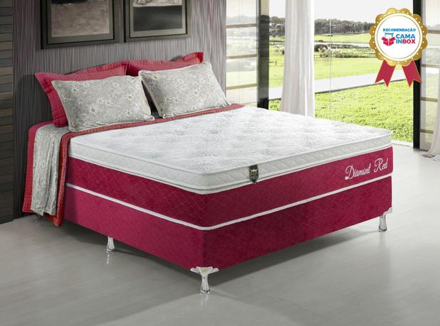 Conjunto (Colchão + Box) Molas Ensacadas e Espuma Estrutural D40 Casal Diamond Red  138x188x71 - King konfort é boa?