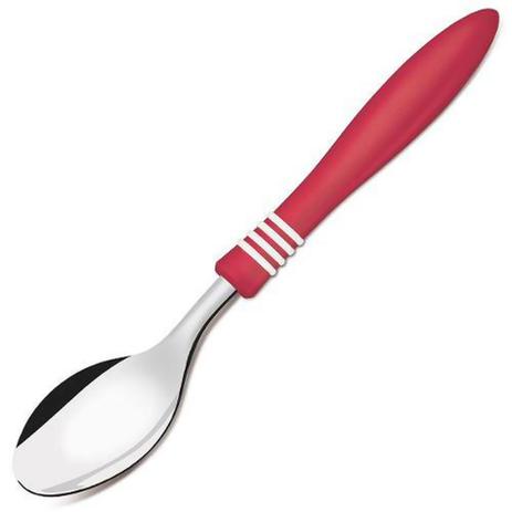Conjunto Colher Mesa Inox 2 Peças CorCor Vermelho - Tramontina Menor preço em Conjunto Colher Mesa Inox 2 Peças CorCor Vermelho - Tramontina