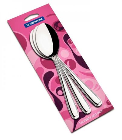 Conjunto Colher Mesa Inox 3 Peças Copacabana Tramontina 66901011 Menor preço em Conjunto Colher Mesa Inox 3 Peças Copacabana Tramontina 66901011