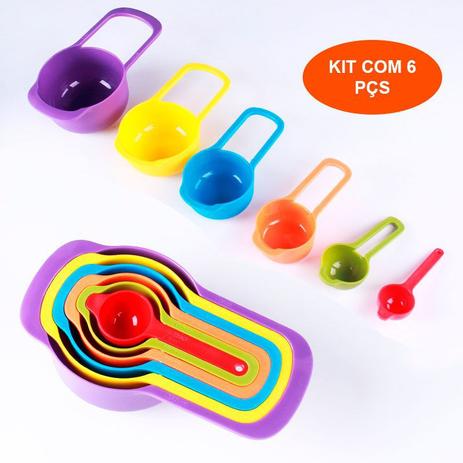 Conjunto Colher Xicaras De Medidas Kit Com 6 Peças Prático - Dolce Home Menor preço em Conjunto Colher Xicaras De Medidas Kit Com 6 Peças Prático - Dolce Home
