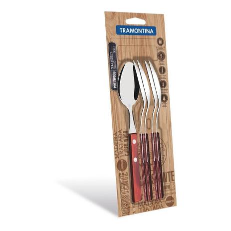 Conjunto Colheres de Mesa Inox 6 Peças Polywood Vermelho - Tramontina é boa?
