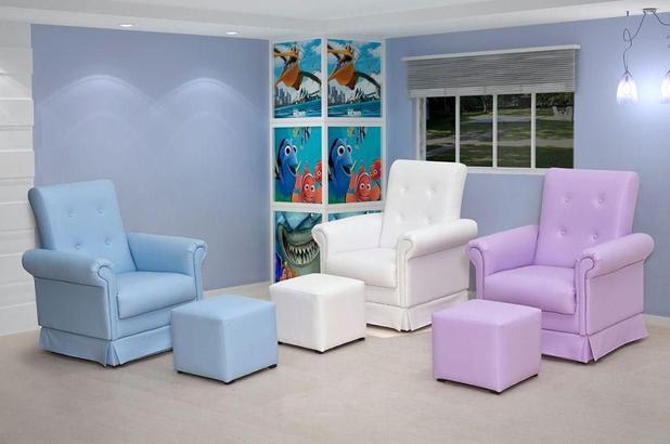 Conjunto com 03 Poltronas de Amamentação com Puff - cores - Matrix Menor preço em Conjunto com 03 Poltronas de Amamentação com Puff - cores - Matrix