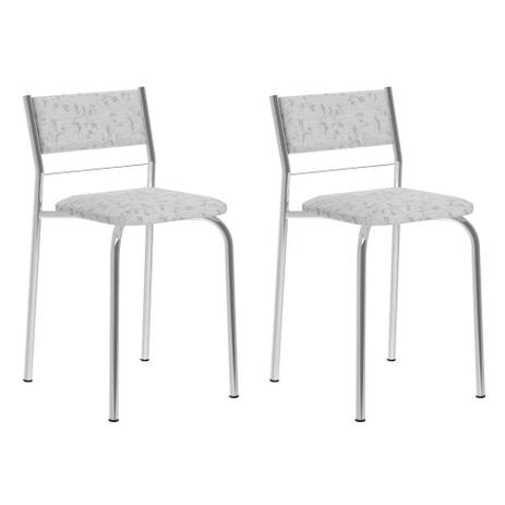 Conjunto com 2 Banquetas Lago Branco e Cromado - Carraro móveis Menor preço em Conjunto com 2 Banquetas Lago Branco e Cromado - Carraro móveis