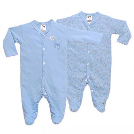 Conjunto com 2 Bodies Manga Longa em Suedine - Ursinhos - Azul - BB2 Menor preço em Conjunto com 2 Bodies Manga Longa em Suedine - Ursinhos - Azul - BB2