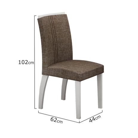Conjunto com 2 Cadeiras Alemanha Linho Branco - Leifer Menor preço em Conjunto com 2 Cadeiras Alemanha Linho Branco - Leifer