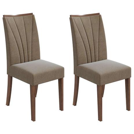 Conjunto com 2 Cadeiras Apogeu l Imbuia e Bege - Lopas é boa?