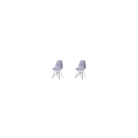 Conjunto Com 2 Cadeiras Dkr Eames Polipropileno Base Eiffel Ferro Cinza Inovakasa Menor preço em Conjunto Com 2 Cadeiras Dkr Eames Polipropileno Base Eiffel Ferro Cinza Inovakasa