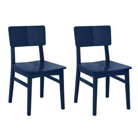 Conjunto com 2 Cadeiras Duo Azul Marinho - Mobly Menor preço em Conjunto com 2 Cadeiras Duo Azul Marinho - Mobly