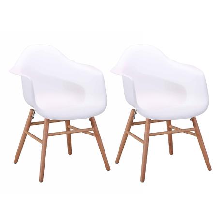 Conjunto com 2 Cadeiras Eames Jade com Braços Branco - Mobly Menor preço em Conjunto com 2 Cadeiras Eames Jade com Braços Branco - Mobly