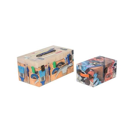 Conjunto com 2 Caixas de Ferramentas Color - Goods br Menor preço em Conjunto com 2 Caixas de Ferramentas Color - Goods br