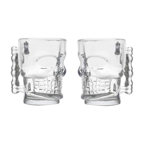Conjunto com 2 Canecas de Chopp Caveira Rock Style - 510ml - Lyor Menor preço em Conjunto com 2 Canecas de Chopp Caveira Rock Style - 510ml - Lyor