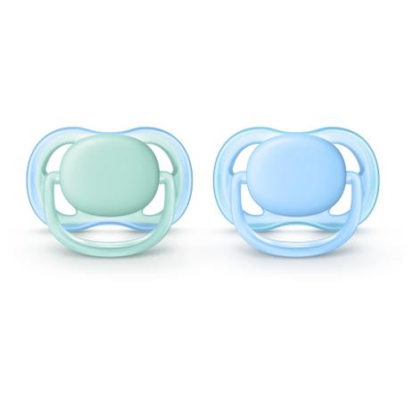 Conjunto com 2 Chupetas Ultra Air - Lisa Azul e Verde - 0 a 6 Meses - Philips Avent Menor preço em Conjunto com 2 Chupetas Ultra Air - Lisa Azul e Verde - 0 a 6 Meses - Philips Avent