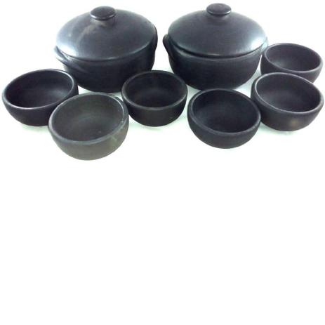 Conjunto com 2 Panelas de Barro nº 1 e 6 cumbucas P - sisiarte Menor preço em Conjunto com 2 Panelas de Barro nº 1 e 6 cumbucas P - sisiarte