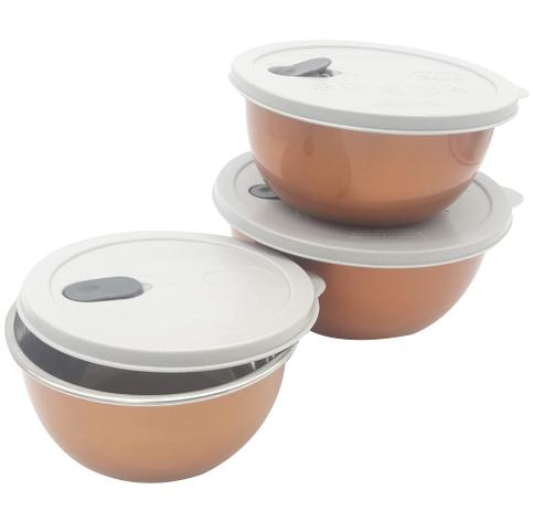 Conjunto com 3 Bowls em Inox com Tampa para Microondas - Carisma é boa?