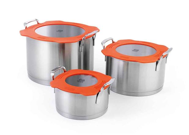 Conjunto Com 3 Caçarolas Nest Com Tampa de Vidro - Beka cookware Menor preço em Conjunto Com 3 Caçarolas Nest Com Tampa de Vidro - Beka cookware