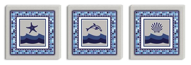 Conjunto com 3 Quadros Decorativos Linha Náutica Marinheiro Mar 1 - Formalivre Menor preço em Conjunto com 3 Quadros Decorativos Linha Náutica Marinheiro Mar 1 - Formalivre