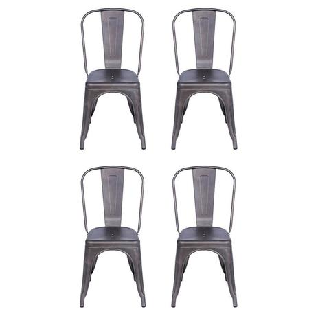 Conjunto Com 4 Cadeiras De Ferro Tolix Cinza - Inovakasa é boa?