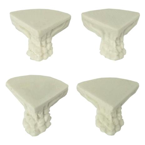 Conjunto com 4 Pés Trabalhado Pequeno 1,5x3,5cm - Resina - Resinas Menor preço em Conjunto com 4 Pés Trabalhado Pequeno 1,5x3,5cm - Resina - Resinas