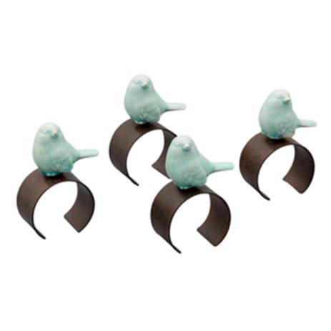 Conjunto com 4 Porta Guardanapos Decorativo de Cerâmica 5,7X3,5X9,7Cm Azul - Lyor é boa?