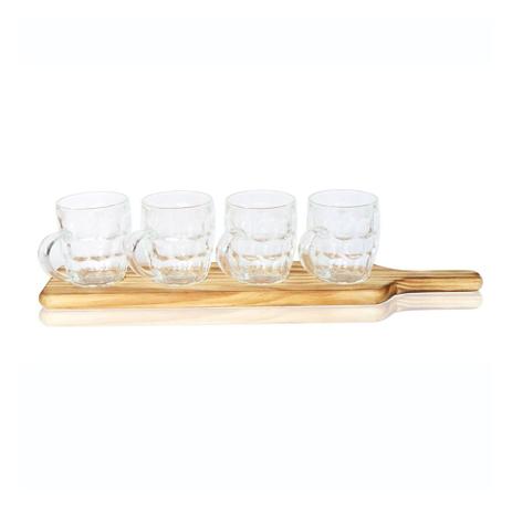Conjunto com 5 Mini Canecas Chopp e Tábua - Urban Menor preço em Conjunto com 5 Mini Canecas Chopp e Tábua - Urban