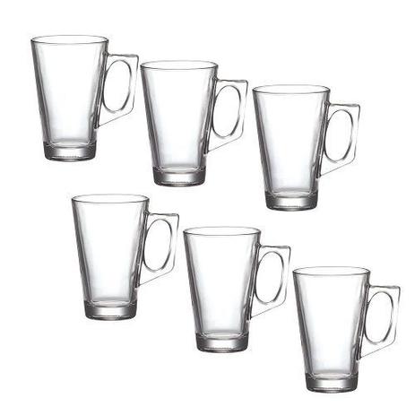 Conjunto com 6 Canecas Cappuccino Experience de Vidro 225ML 6543 LYOR Menor preço em Conjunto com 6 Canecas Cappuccino Experience de Vidro 225ML 6543 LYOR