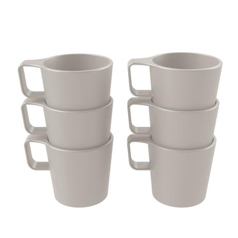 Conjunto Com 6 Canecas Empilháveis Casual Light Gray Coza - Brinox Menor preço em Conjunto Com 6 Canecas Empilháveis Casual Light Gray Coza - Brinox
