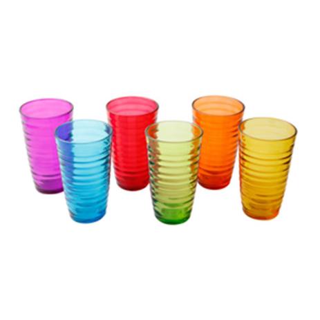 Conjunto com 6 Copos de Vidro Circle Colorido 340Ml - Lyor Menor preço em Conjunto com 6 Copos de Vidro Circle Colorido 340Ml - Lyor