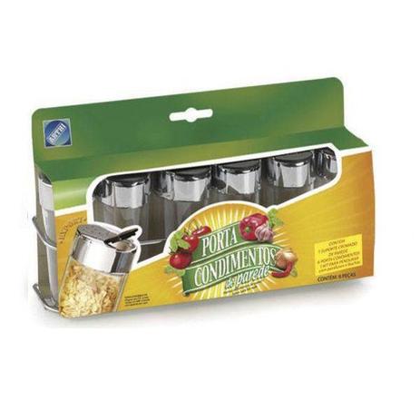 Conjunto com 6 Porta Condimentos Parede ARTHI 5306 Menor preço em Conjunto com 6 Porta Condimentos Parede ARTHI 5306