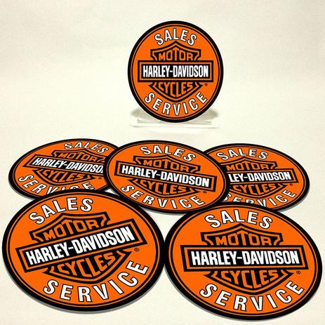 Conjunto com 6 Porta Copos Redondos Harley Sales Service - All classics Menor preço em Conjunto com 6 Porta Copos Redondos Harley Sales Service - All classics