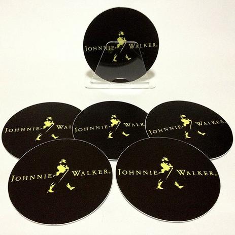 Conjunto com 6 Porta Copos Redondos Johnnie Walker Centro - All classics Menor preço em Conjunto com 6 Porta Copos Redondos Johnnie Walker Centro - All classics