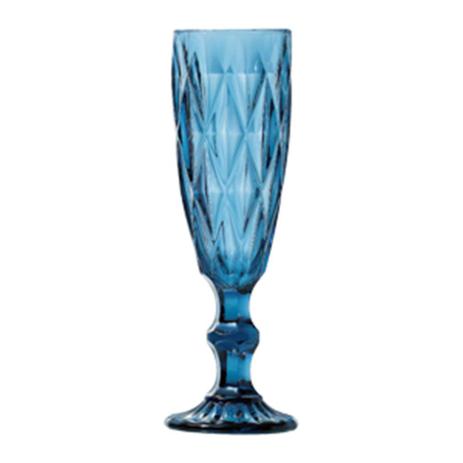Conjunto com 6 Taças P/Champagne de Vidro Diamond Azul 140Ml - Lyor Menor preço em Conjunto com 6 Taças P/Champagne de Vidro Diamond Azul 140Ml - Lyor