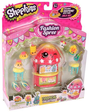 Conjunto com 8 Shopkins - Coleção Moda Fashion - TROPICAL - DTC Menor preço em Conjunto com 8 Shopkins - Coleção Moda Fashion - TROPICAL - DTC