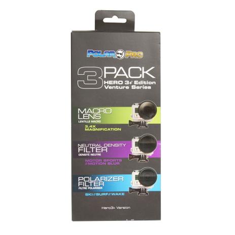 Conjunto com lente macro, filtro densidade neutra e filtro polarizador para câmeras Gopro - POLAR PR - Polar pro Menor preço em Conjunto com lente macro, filtro densidade neutra e filtro polarizador para câmeras Gopro - POLAR PR - Polar pro