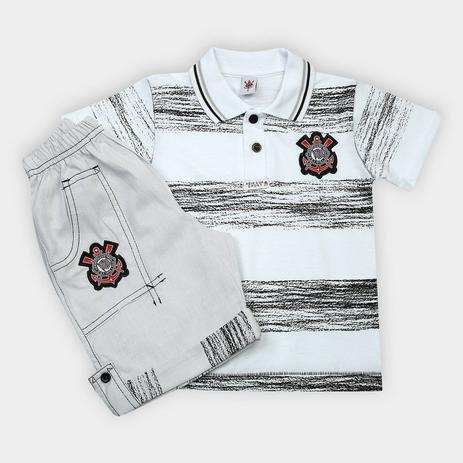 Conjunto Corinthians Infantil Polo e Bermuda Oficial - Revedor Menor preço em Conjunto Corinthians Infantil Polo e Bermuda Oficial - Revedor