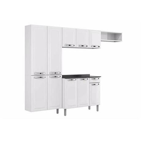 Conjunto Cozinha 4 Peças com Balcão Rose Itatiaia - Branco - Itatiaia móvies s.a Menor preço em Conjunto Cozinha 4 Peças com Balcão Rose Itatiaia - Branco - Itatiaia móvies s.a