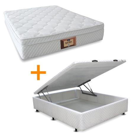 Conjunto Dabe Super Blanc Bau Pistão CASAL - Molas Ensacadas - 138x188 Menor preço em Conjunto Dabe Super Blanc Bau Pistão CASAL - Molas Ensacadas - 138x188