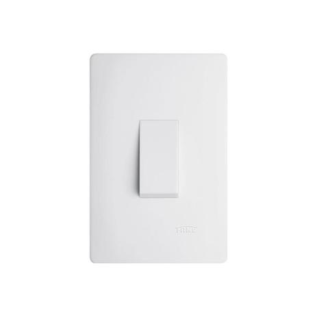 Conjunto de 1 Interruptor Simples Vertical com Placa Habitat Branco 10a 250v - Fame Menor preço em Conjunto de 1 Interruptor Simples Vertical com Placa Habitat Branco 10a 250v - Fame