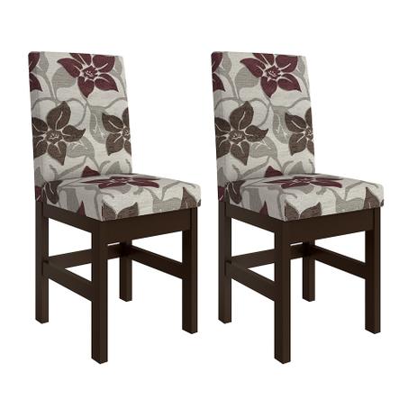 Conjunto de 2 Cadeiras Zima Suede Tabaco e Floral - Zamarchi é ruim? Conjunto de 2 Cadeiras Zima Suede Tabaco e Floral - Zamarchi é boa?