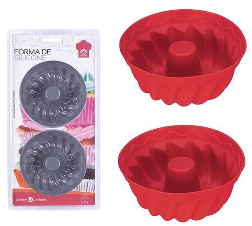 Conjunto De 2 Formas De Silicone Para Cupcake Muffins Pudim Com Furo 11cm Art House ZF2223 é boa?