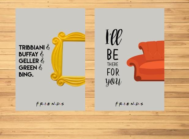 Conjunto de 2 placas decorativas Friends - Loja rp Menor preço em Conjunto de 2 placas decorativas Friends - Loja rp