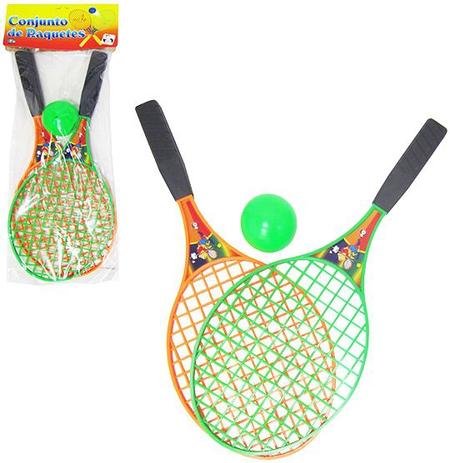 Conjunto de 2 Raquetes de Brinquedo + 1 Bolinha 38 Cm - 3864 - Pica pau Menor preço em Conjunto de 2 Raquetes de Brinquedo + 1 Bolinha 38 Cm - 3864 - Pica pau