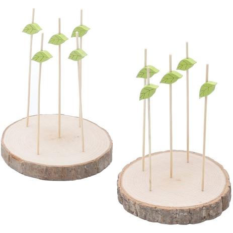 Conjunto de 2 Tábuas de Madeira com 15 Espetos em Bambu 6584 Lyor Menor preço em Conjunto de 2 Tábuas de Madeira com 15 Espetos em Bambu 6584 Lyor
