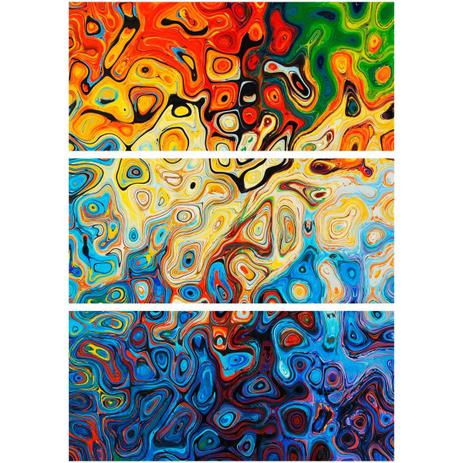 Conjunto de 3 Quadros Abstratos Telas Decorativas Arte Abstrata 170x240cm - Decore pronto Menor preço em Conjunto de 3 Quadros Abstratos Telas Decorativas Arte Abstrata 170x240cm - Decore pronto
