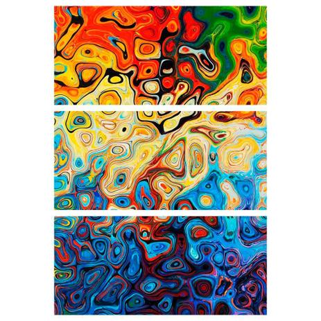 Conjunto de 3 Quadros Abstratos Telas Decorativas Arte Abstrata - Decore pronto Menor preço em Conjunto de 3 Quadros Abstratos Telas Decorativas Arte Abstrata - Decore pronto