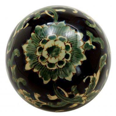 Conjunto de 4 bolas decorativas em ceramica preto e verde 11 - Btc decor Menor preço em Conjunto de 4 bolas decorativas em ceramica preto e verde 11 - Btc decor