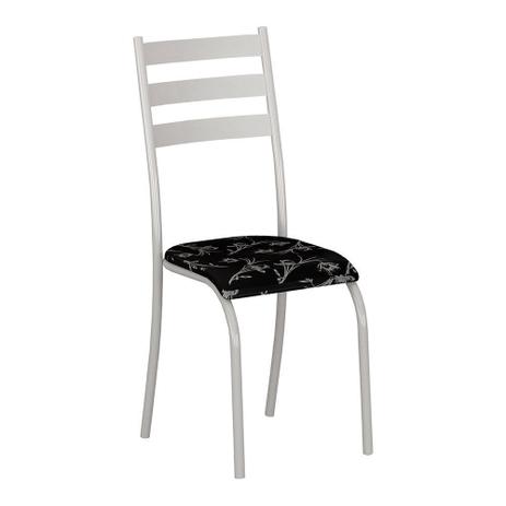 Conjunto de 4 Cadeiras 591/13 Madmelos Branco / Preto Flor é ruim? Conjunto de 4 Cadeiras 591/13 Madmelos Branco / Preto Flor é boa?
