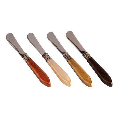 Conjunto de 4 Espátulas em Aço Inox Pérola Kenya Menor preço em Conjunto de 4 Espátulas em Aço Inox Pérola Kenya